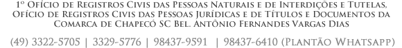 Registro Civil Chapecó
